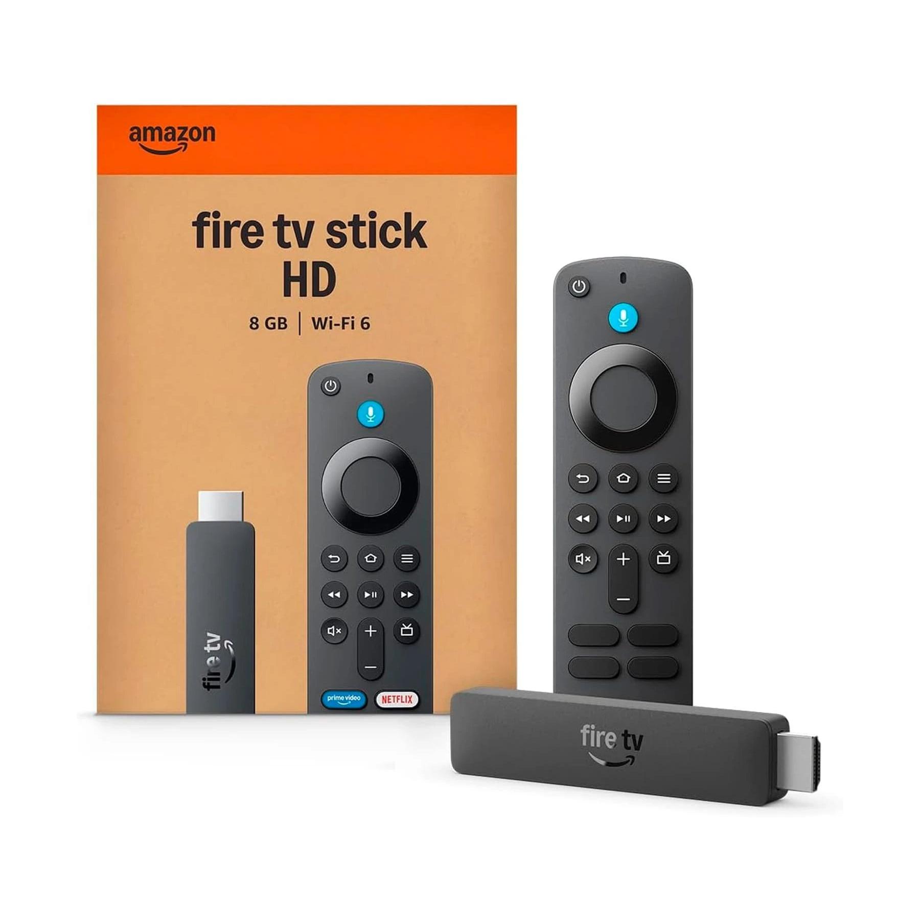 Amazon - Fire TV Stick HD (última generación) con sistema operativo Fire OS, streaming en HD, mando por voz Alexa y control del hogar digital para televisores