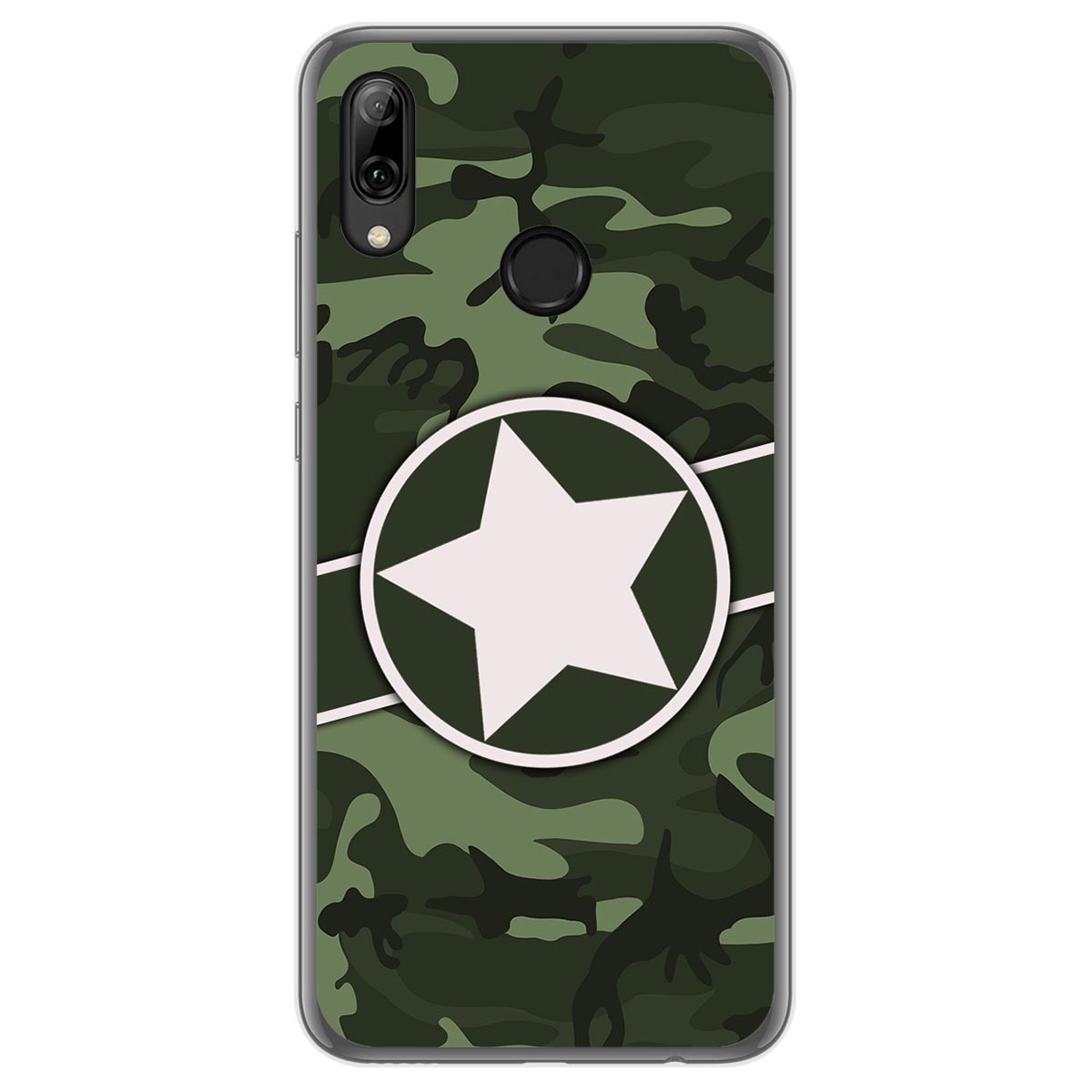 Tumundosmartphone Funda Gel Tpu para Huawei P Smart 2019 / Honor 10 Lite diseño Camuflaje 01 Dibujos