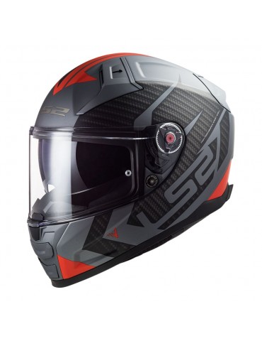 CASCO MODULAR LS2 FF313 VORTEX CARBONO BRILLO