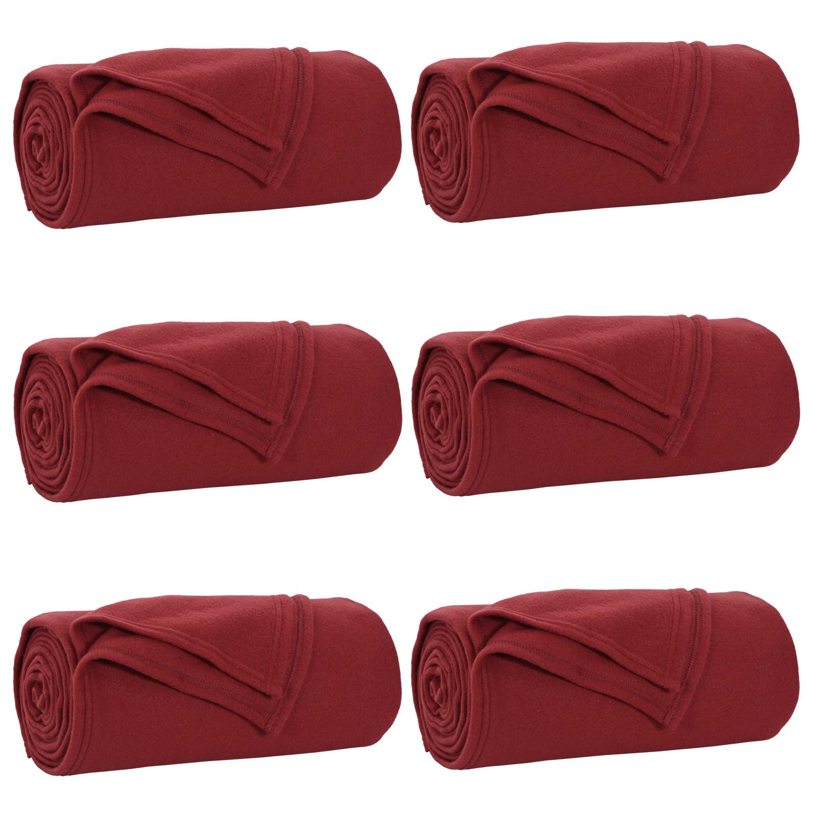 vidaXL Mantitas de Sofá 6 pcs Rojo Burdeos 240 x 220 cm Lana