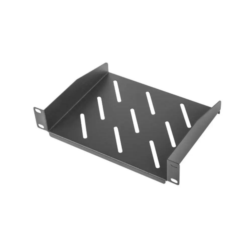 Cajón metálico Lanberg AK-1012-B para rack 1U 10", 254x180mm, carga 20kg, negro