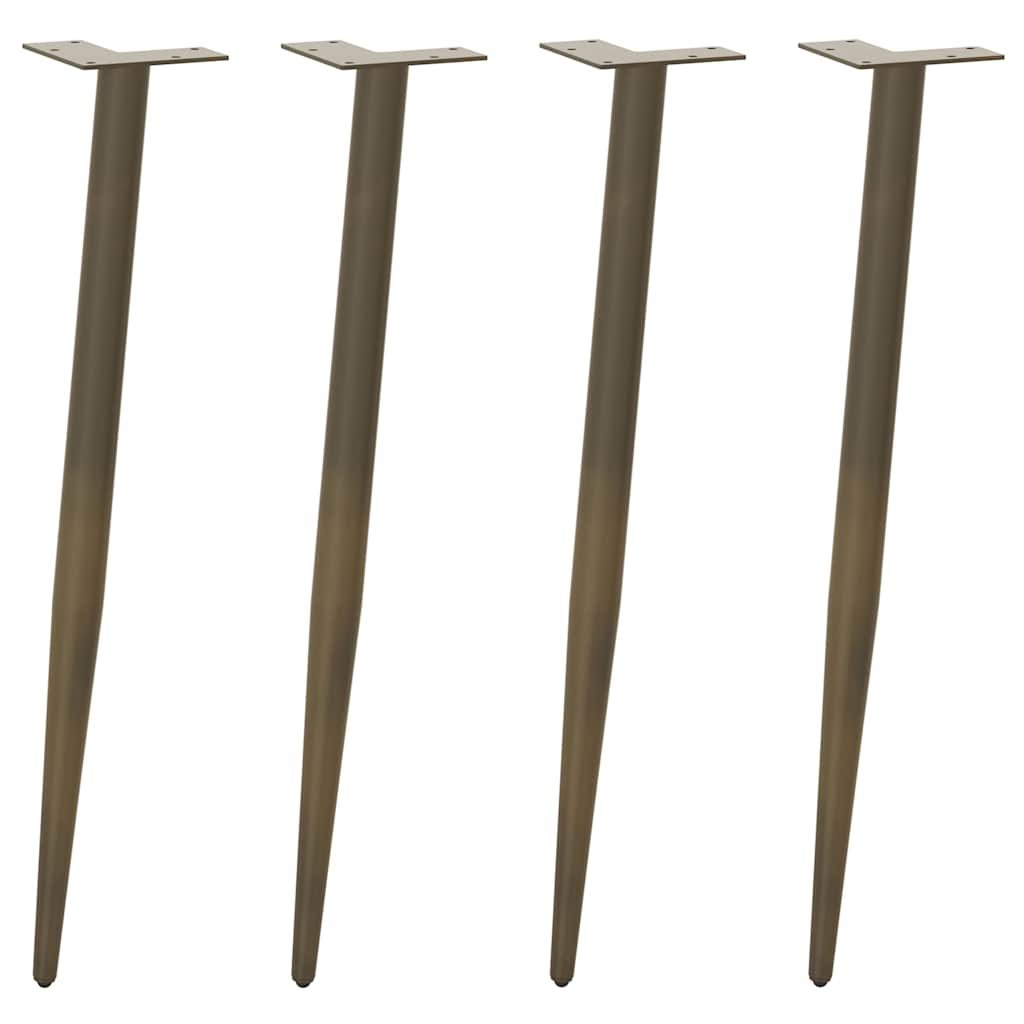 vidaXL Patas de consola cónicas para mesa (4 unidades) 72-73 cm, acero
