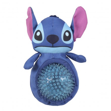 Juguete para Perro Peluche Stitch con Licencia Oficial Disney y Bola de Goma TPR Cerdá