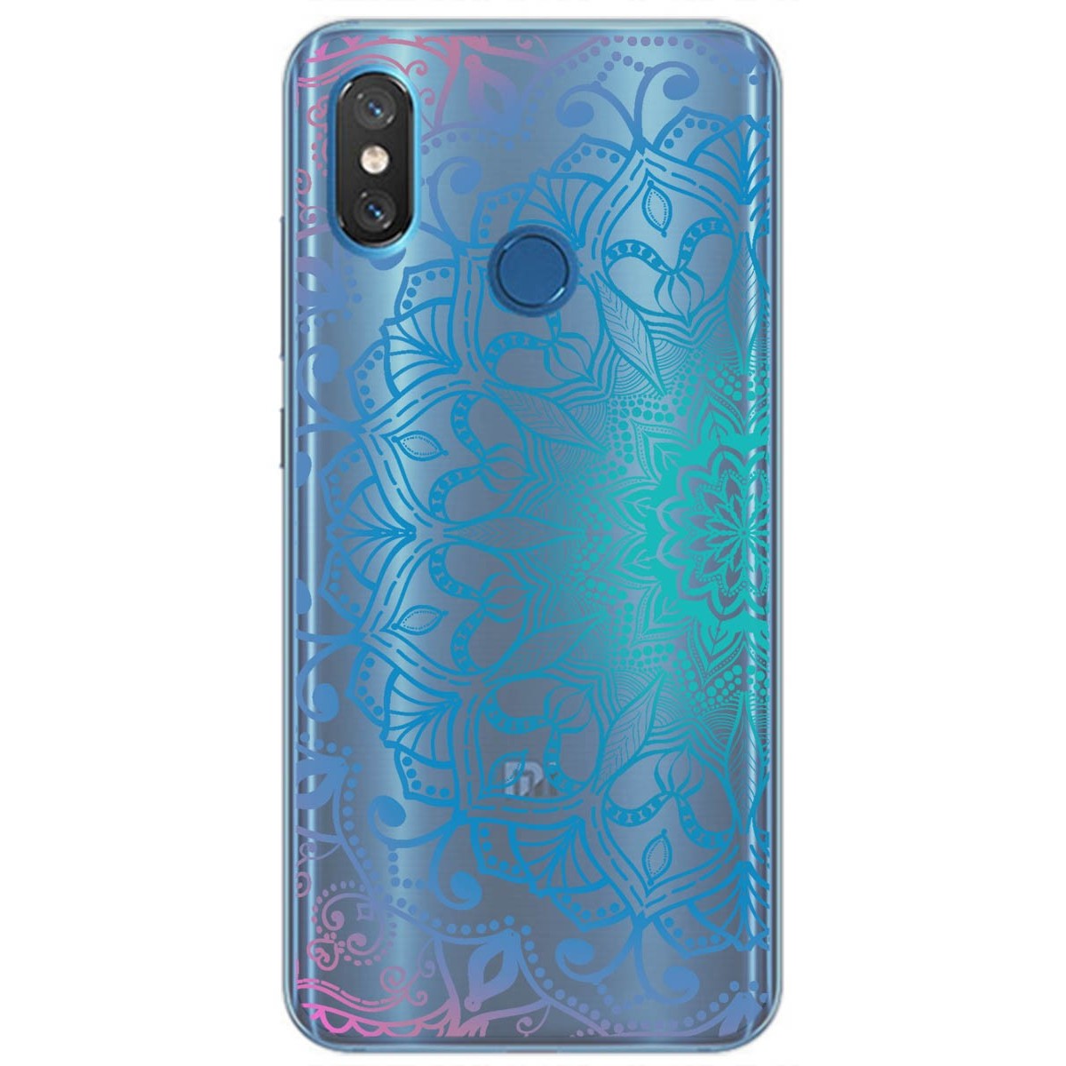 Tumundosmartphone Funda Gel Transparente para XIAOMI Mi 8 diseño Mandala Dibujos