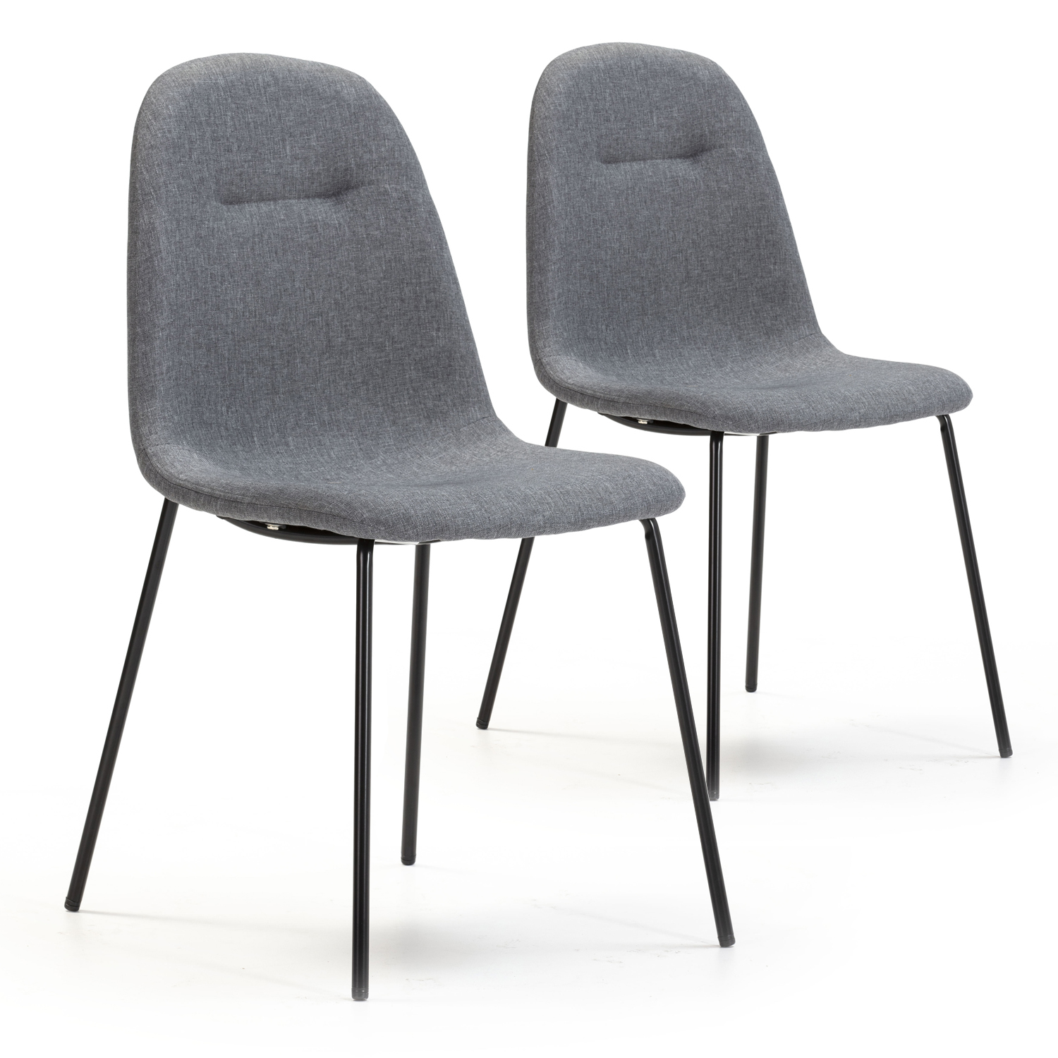 VS Venta-Stock - Pack de 2 sillas de comedor modelo Brenda en color gris