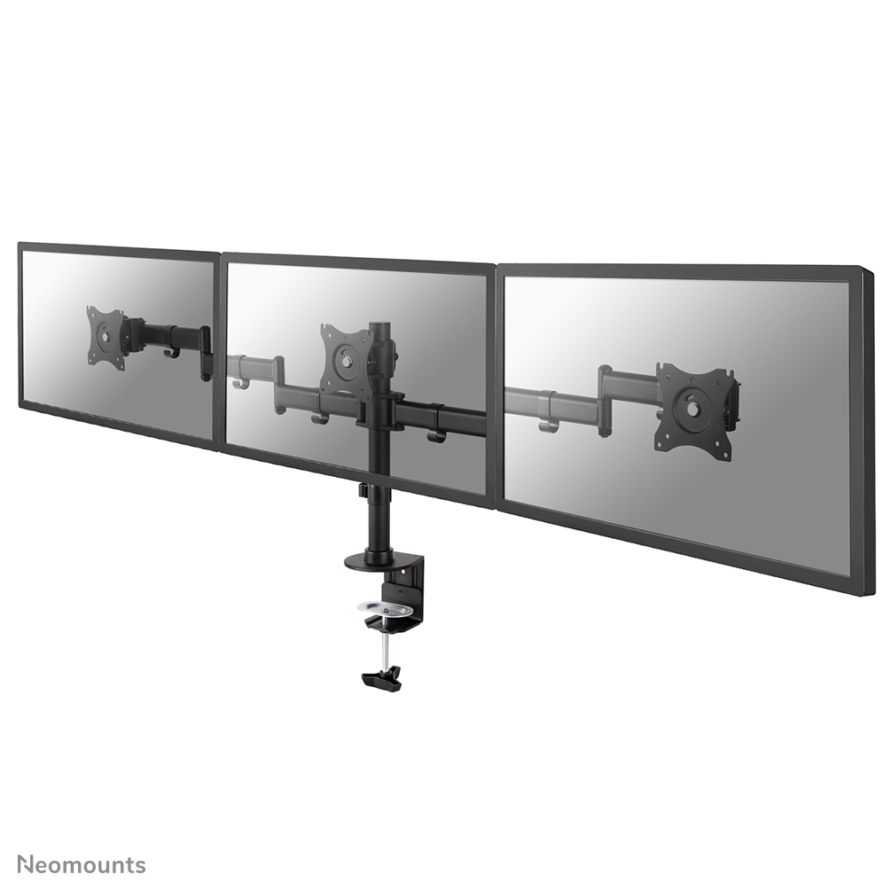 Newstar NM-D135D3BLACK, Abrazadera/Atornillado, 24 kg, 25,4 cm (10"), 68,6 cm (27"), 100 x 100 mm, N