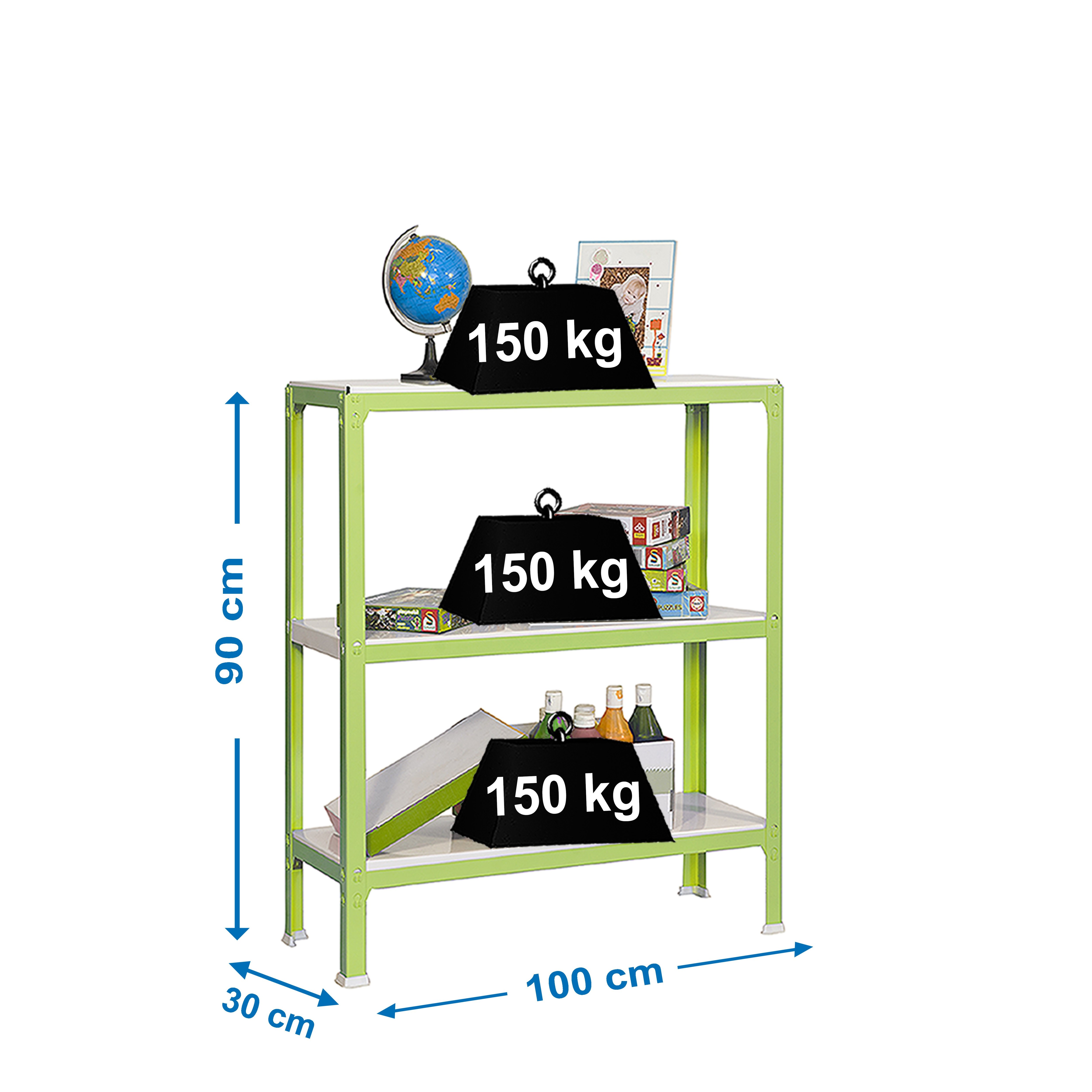 Estantería SIMONRACK Simonhome click plus 3/300 verde/blanco