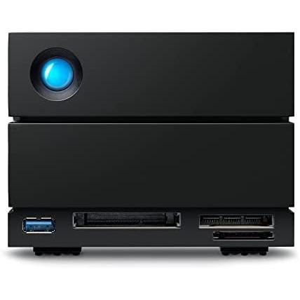 Lacie 2big Dock Raid 40TB Disco Duro Externo Thunderbolt 4 USB4 Recuperación de Datos Negro