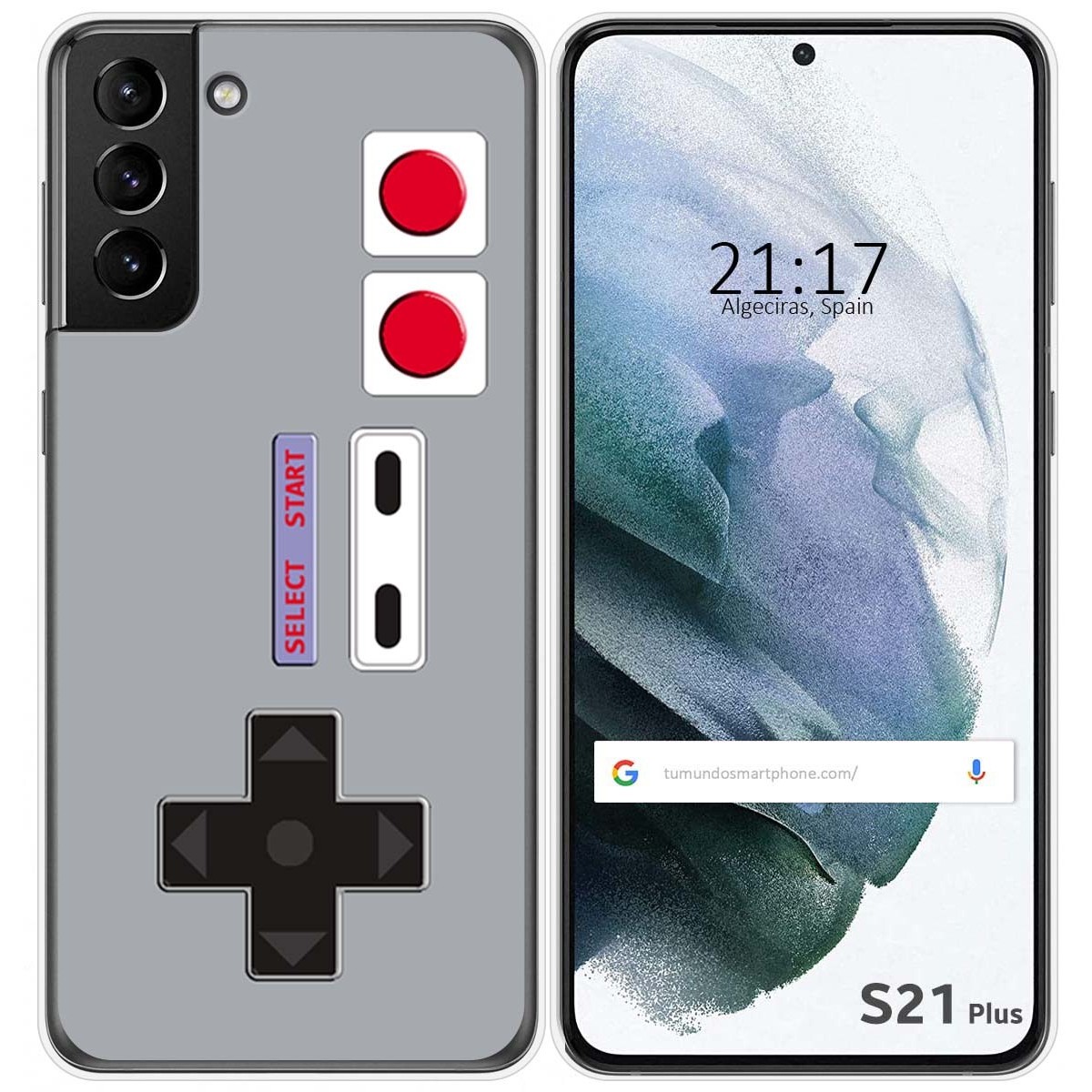 Tumundosmartphone Funda Gel Tpu para Samsung Galaxy S21+ Plus 5G diseño Consola Dibujos