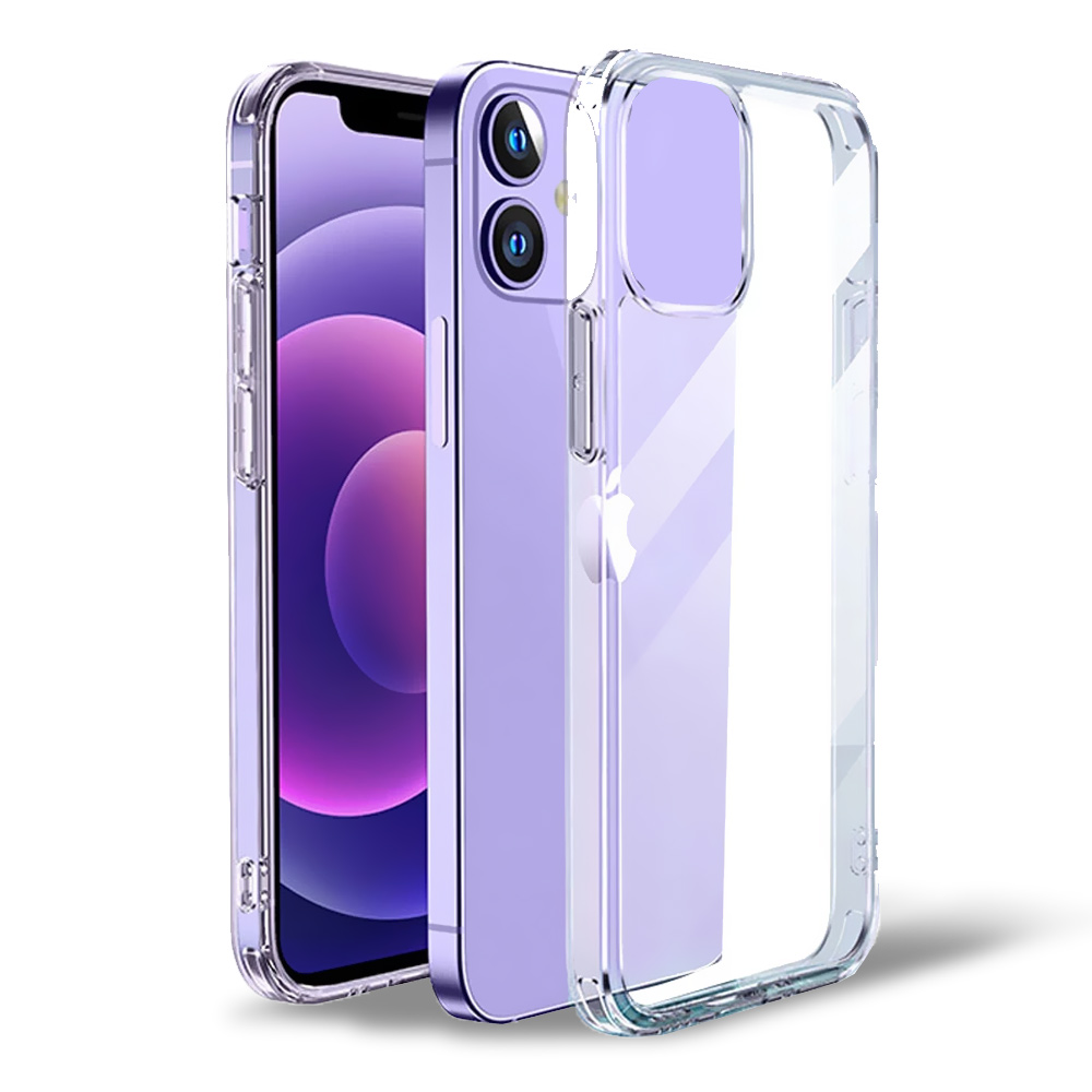 Funda doble de silicona transparente para iPhone 13, iPhone 13 Pro y iPhone 13 Pro Max, carcasa con protección 360 grados delantera + trasera para golpes, caídas y arañazos