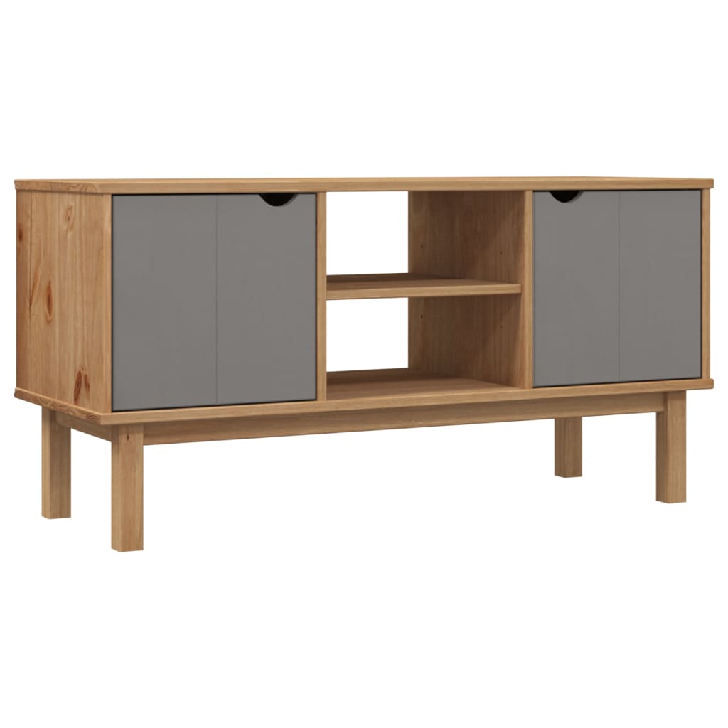 vidaXL Mueble TV OTTA madera maciza pino 113,5x43x57 cm, Mueble de Salon, Mueble TV, Mueble TV salon, Mesa de TV, Mueble tele