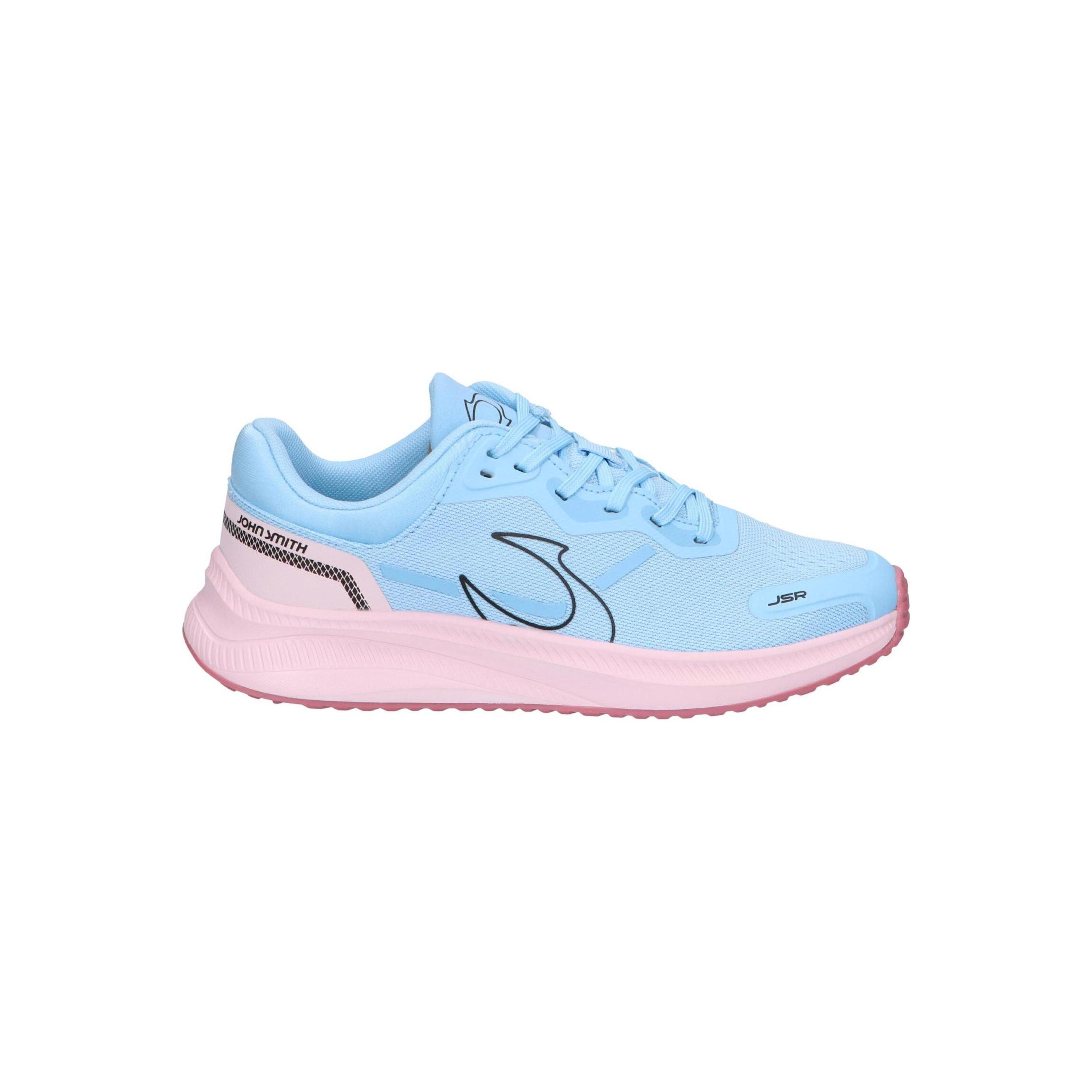 John Smith Women's Casual Sneakers in Blue - Lace-up canvas shoes with textile lining and rubber sole, ideal comfortable women's shoes for all seasons, perfect versatile footwear for casual outings.