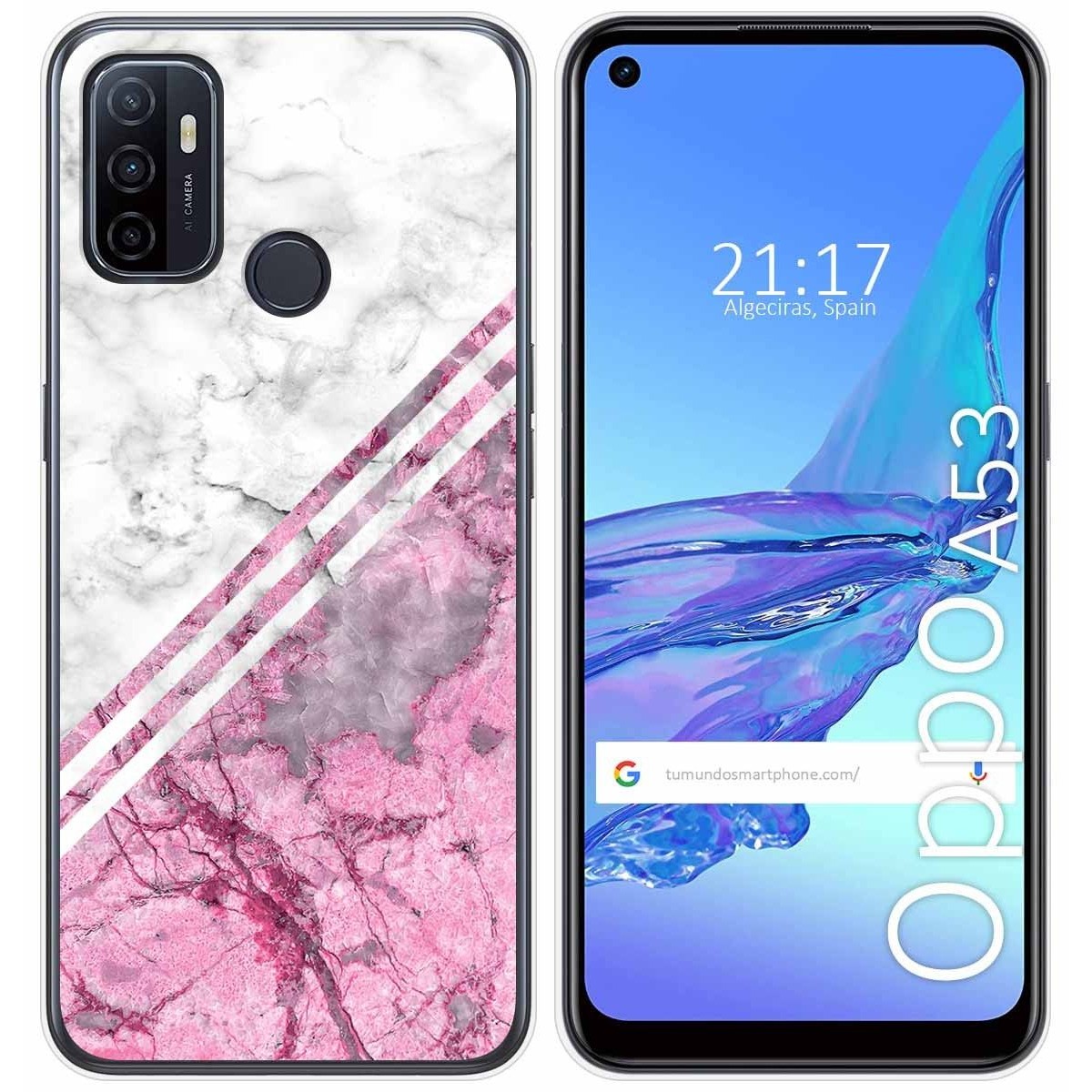 Tumundosmartphone Funda Gel Tpu para Oppo A53 / A53s diseño Mármol 03 Dibujos
