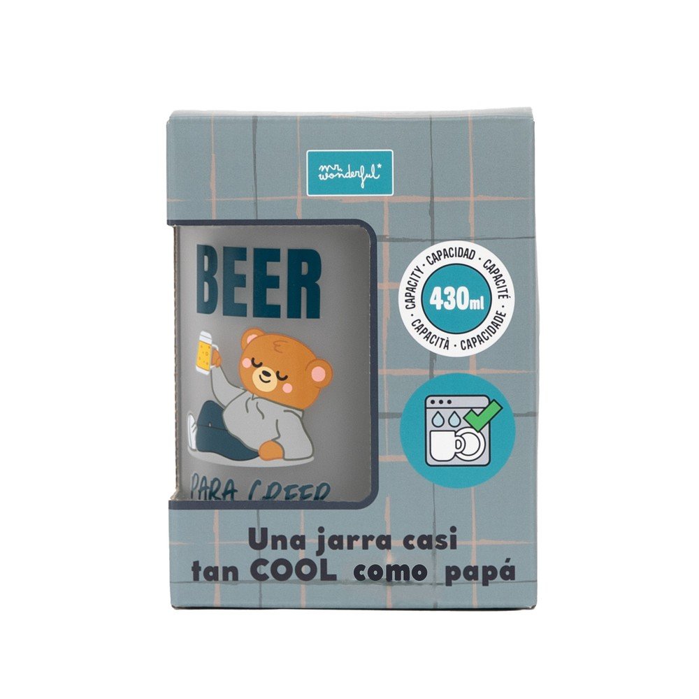 MR JARRA DE CERVEZA BEER PARA CREER DPA 8x8x16 Cms.