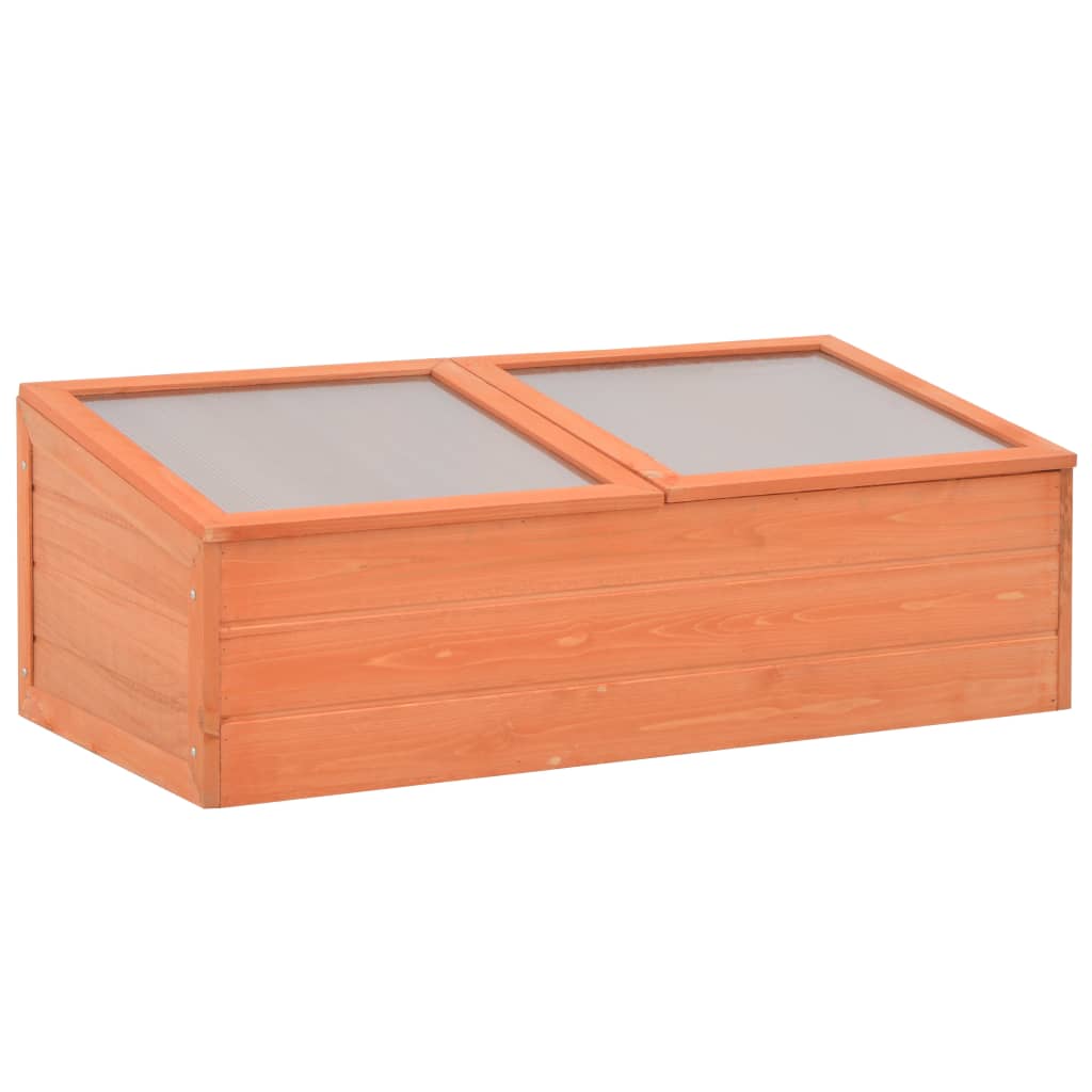 vidaXL Invernadero Madera Invernáculo Jardinera Plantador Sembrador Dimensiones 100 x 50 x 34 cm, 180 x 57 x 62 cm