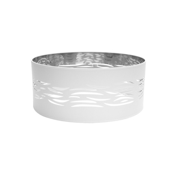 Pantalla colgante niebla 1xe27 blanco-plata 50dx50dx20h