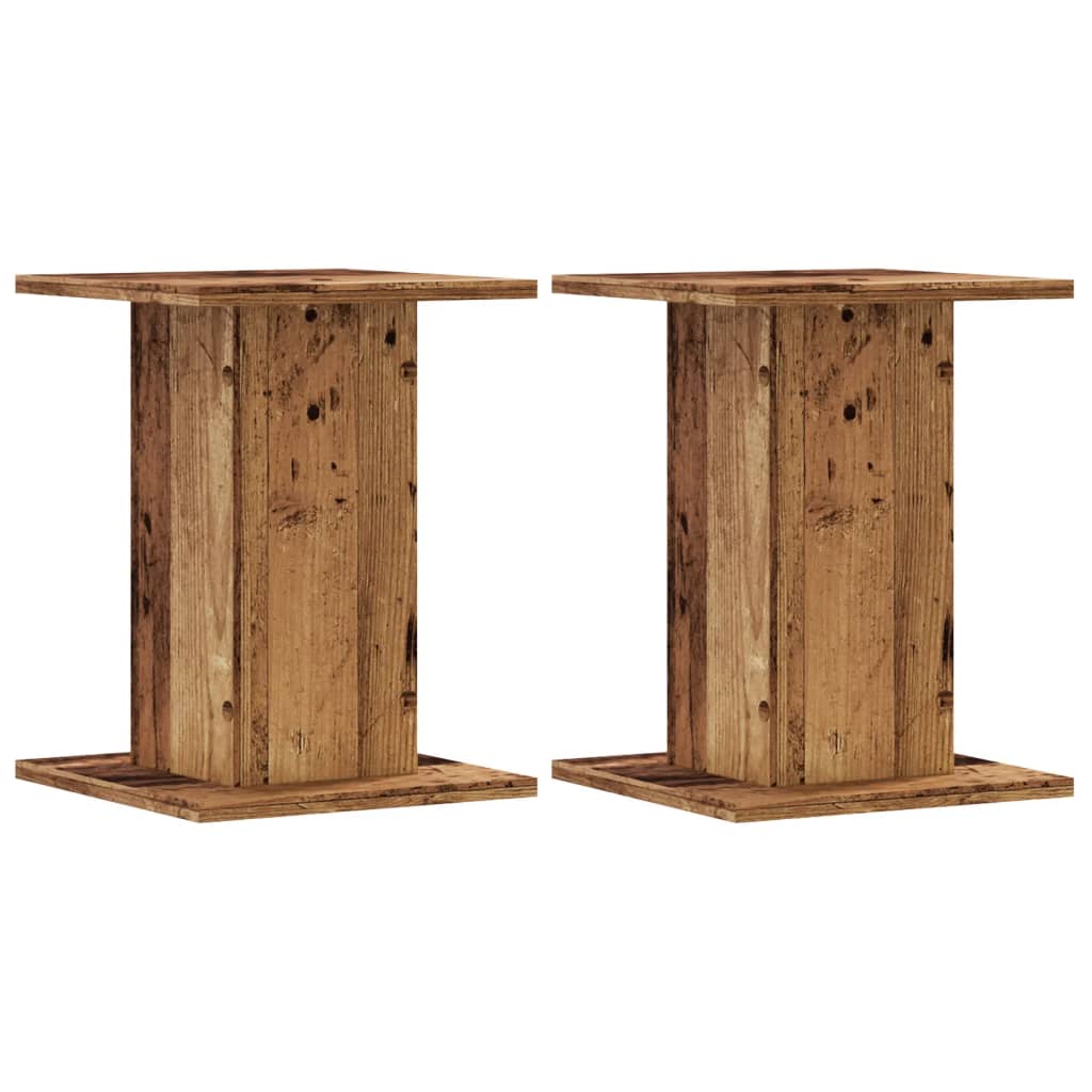 vidaXL Soportes altavoces 2 uds madera 30x30x40 cm Color Gris hormigón,  Gris sonoma,  Blanco y mas
