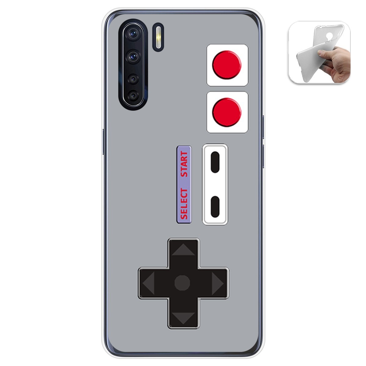 Tumundosmartphone Funda Gel Tpu para Oppo A91 diseño Consola Dibujos