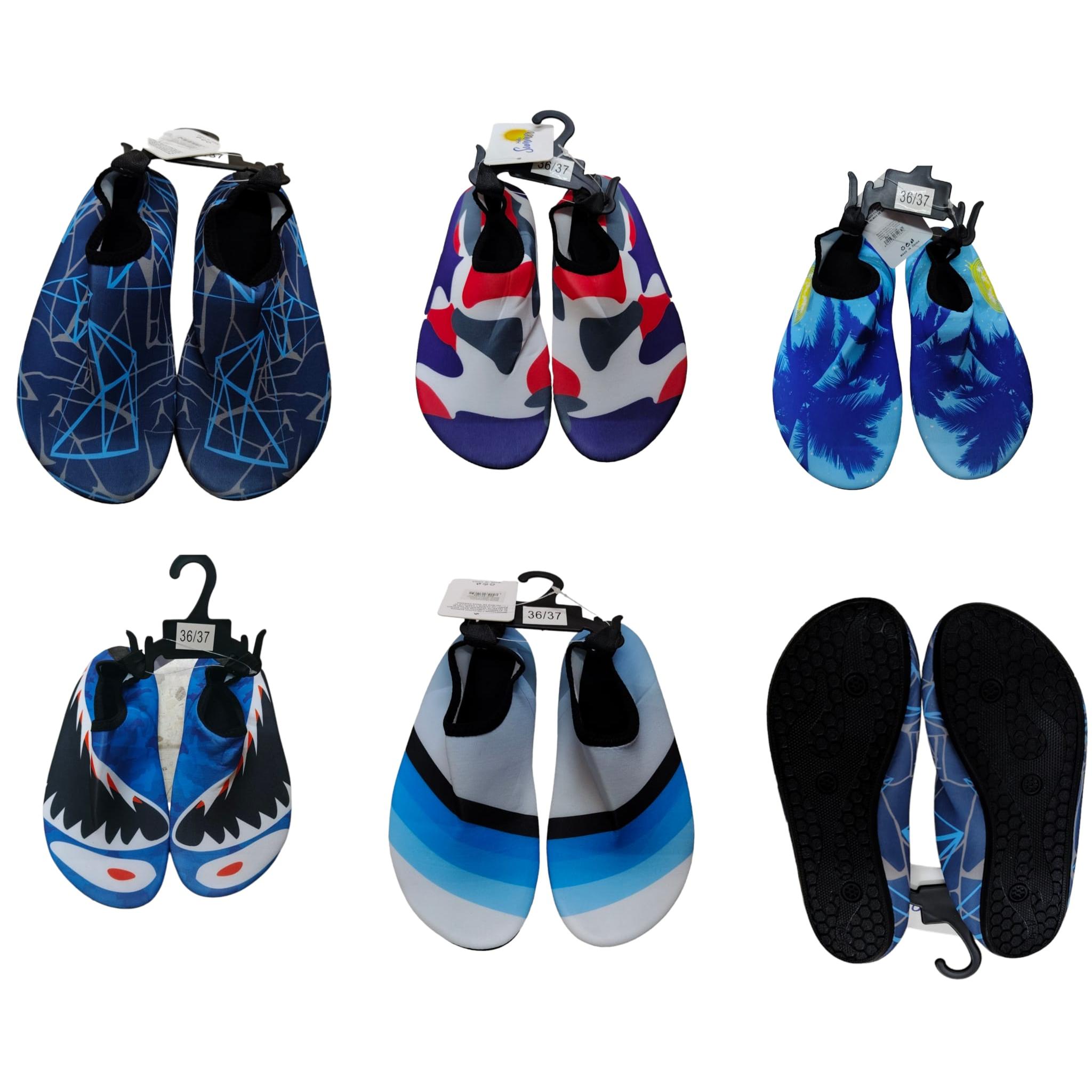Escarpines  Agua cangrejeras Hombre Mujer niños niñas 24-47 Zapatos de Agua Secado Rápido Respirable Antideslizante Zapatillas Playa flexible suelas goma fina Calcetines acuáticos 25-45 envio Aleatorios no se puede elegir