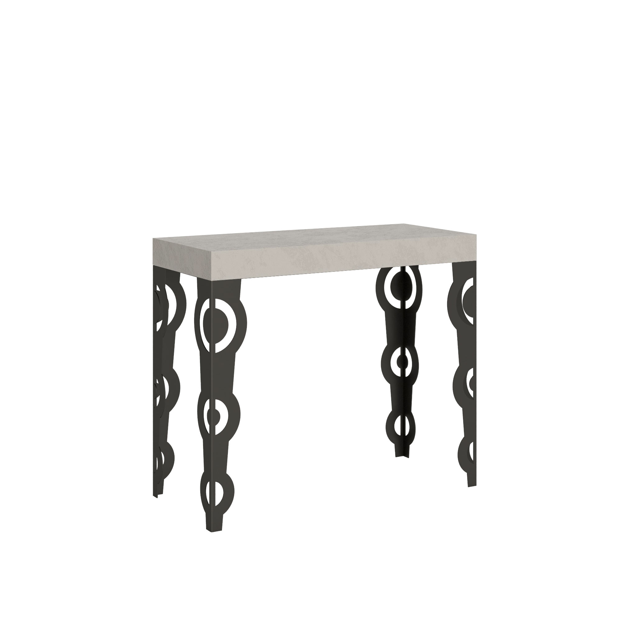 Mesa consola extensible Karamay pequeña de cachemira premium (90 x 40/196 cm) - Itamoby