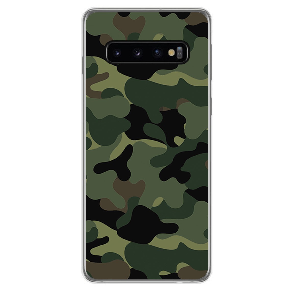 Tumundosmartphone FUNDA de GEL TPU para Samsung Galaxy S10 Plus diseño Camuflaje Dibujos