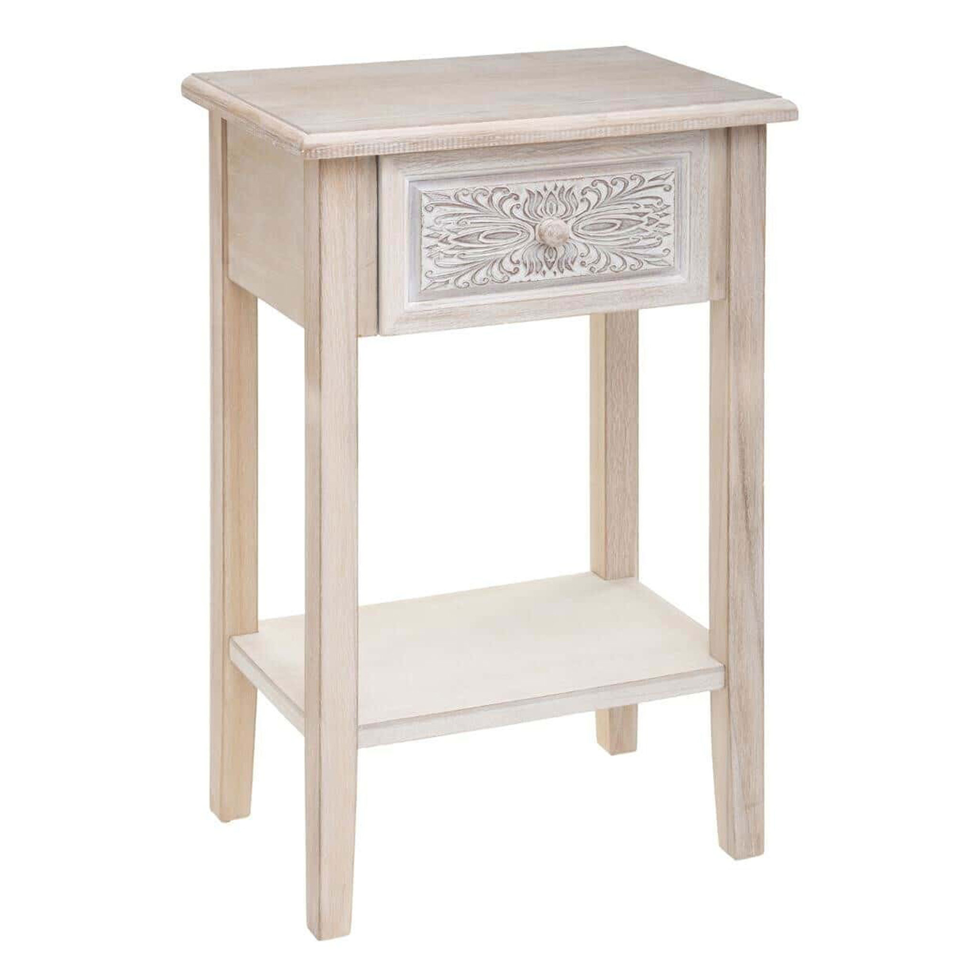 WELL HOME - Mesita de noche para completar tu decoración color blanco