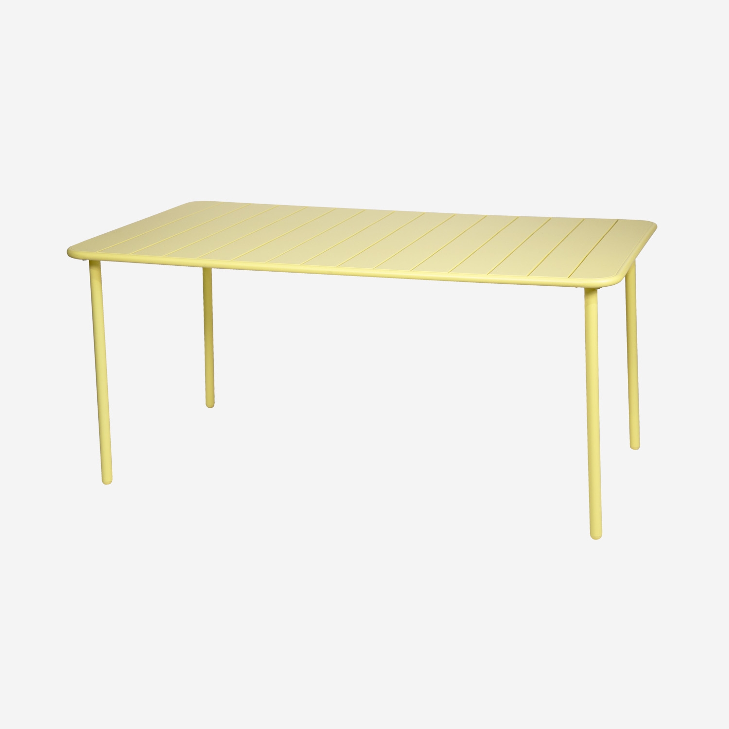 sweeek - Mesa de jardín bistró de acero, 6-8 plazas, 160cm , Amelia , 160x90x72