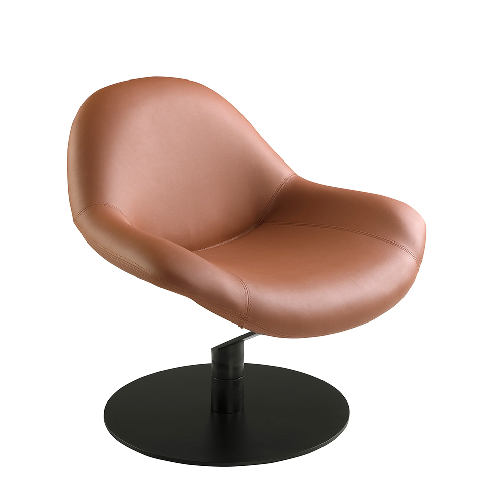ANGEL CERDÁ 5116C Sillón giratorio polipiel marrón , Marrón , Polipiel , 86 x 83 x 79