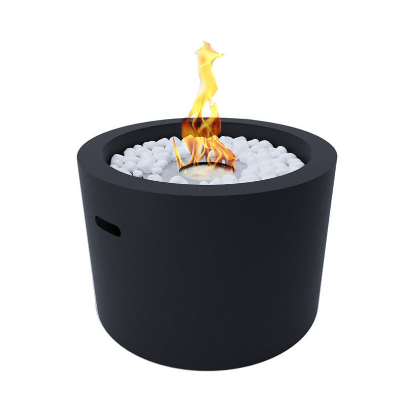 Chimenea de bioetanol brasero redonda de jardín para exterior interior RODI Negro d.47.5