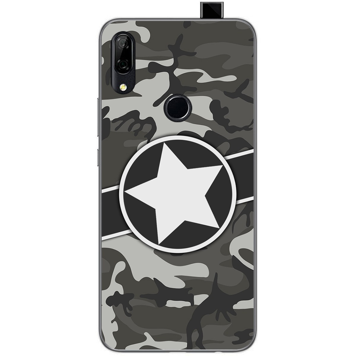 Tumundosmartphone Funda Gel Tpu para Huawei P Smart Z diseño Camuflaje 02 Dibujos