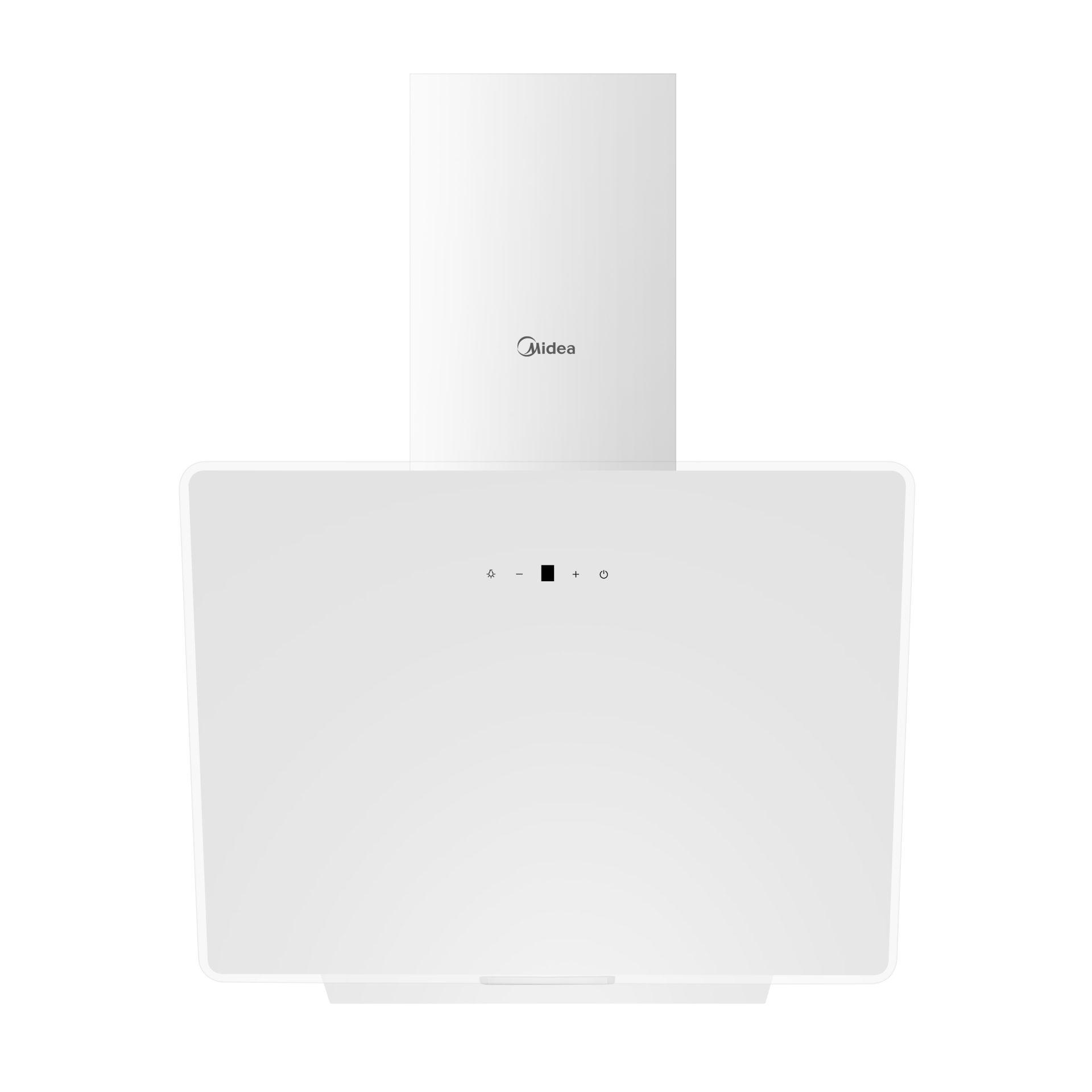 Campana Decorativa Inclinada MIDEA MH60A3200W-ES 60cm 800m³/h Clase C Blanco  | 67dB, Niveles Extracción 3