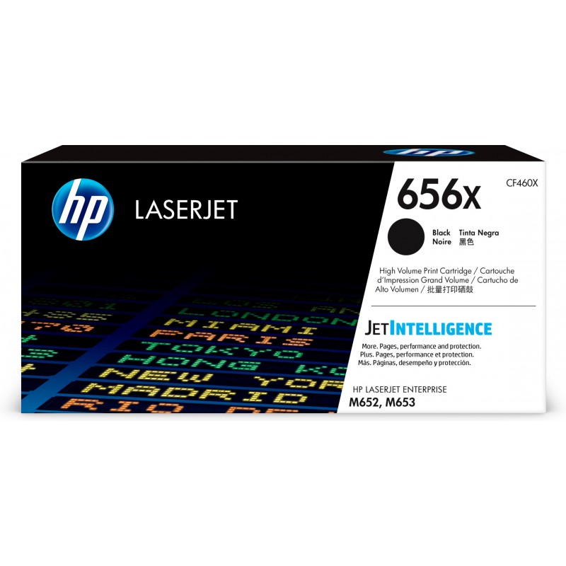 HP - Cartucho de tóner Original LaserJet 656X negro de alta capacidad CF460X