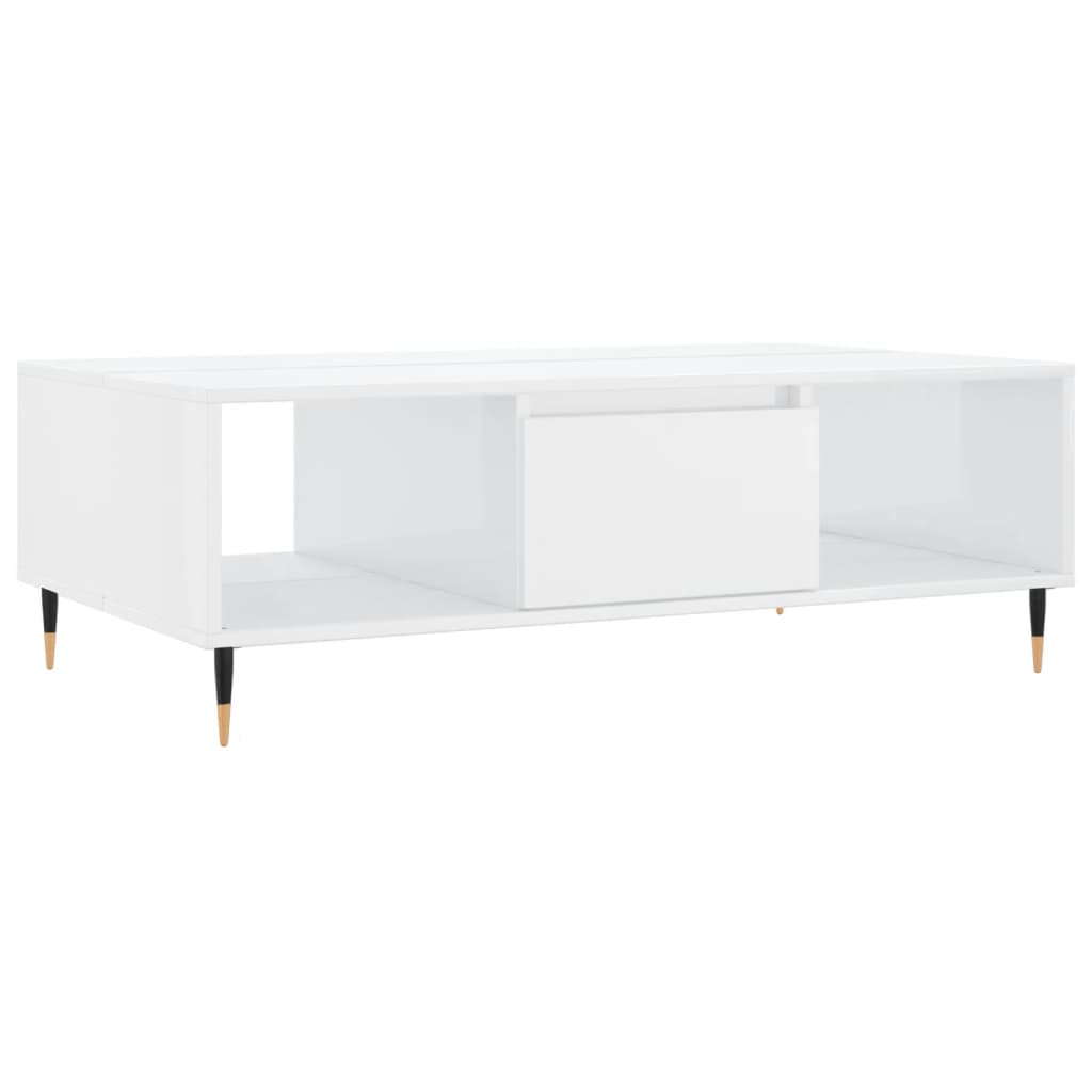 Vidaxl Mesa de Centro Madera de Ingeniería 104x60x35 Cm Blanco Negro Roble Sonoma