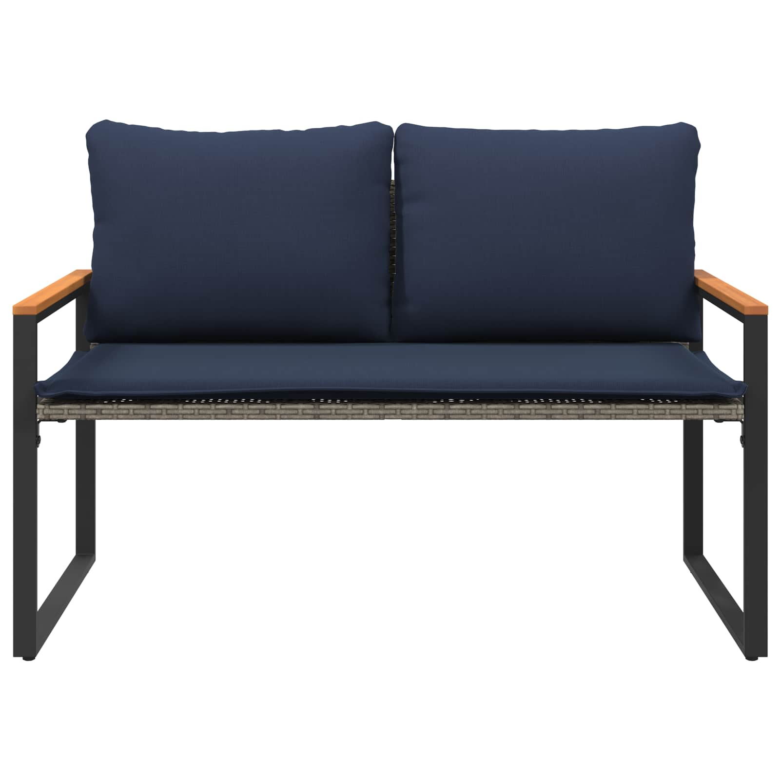 vidaXL Banco con cojín 115 x 65 x 72 cm Ratán