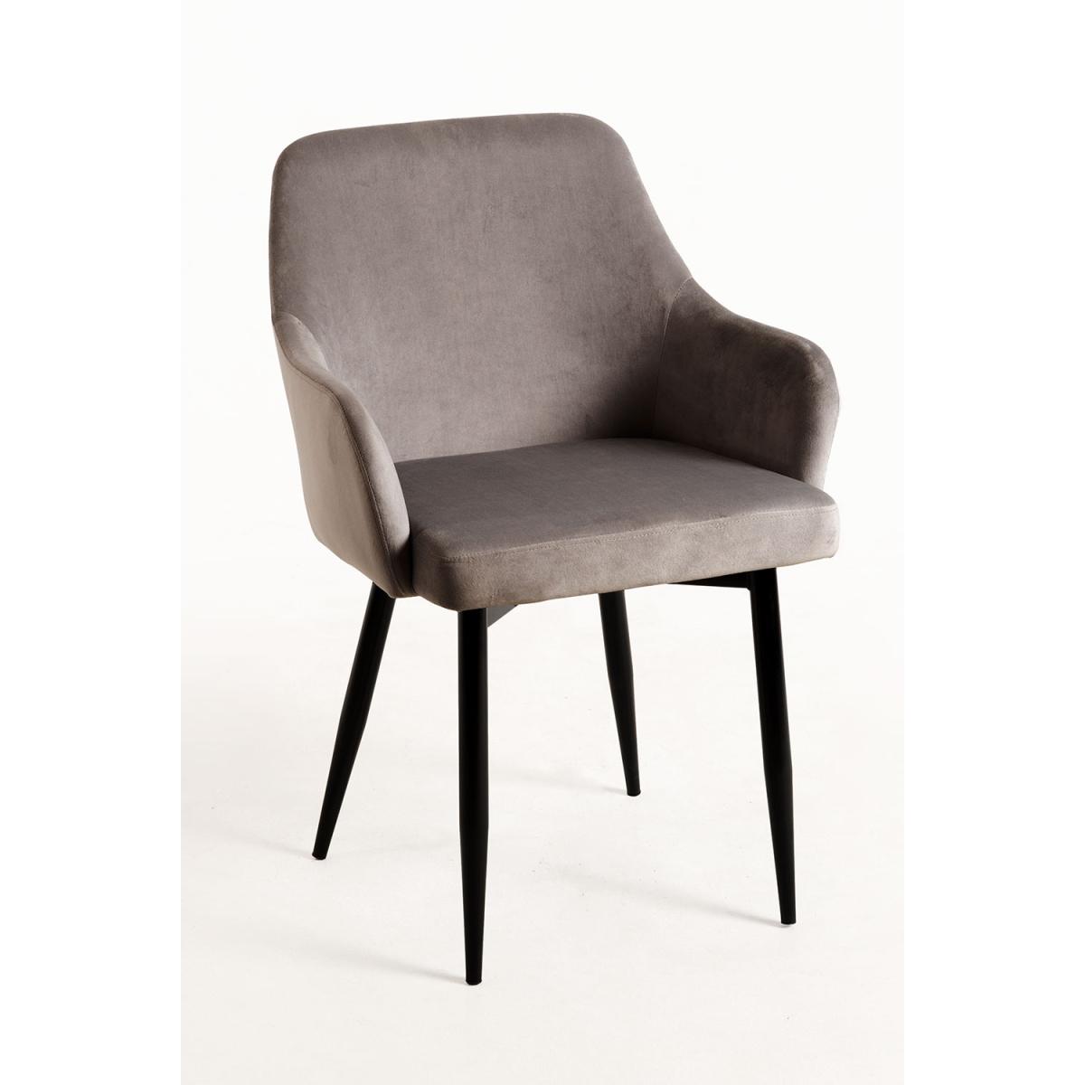 Regalos Miguel - Packs Sillas Comedor - Pack 2 Sillas Puan Terciopelo - Gris oscuro