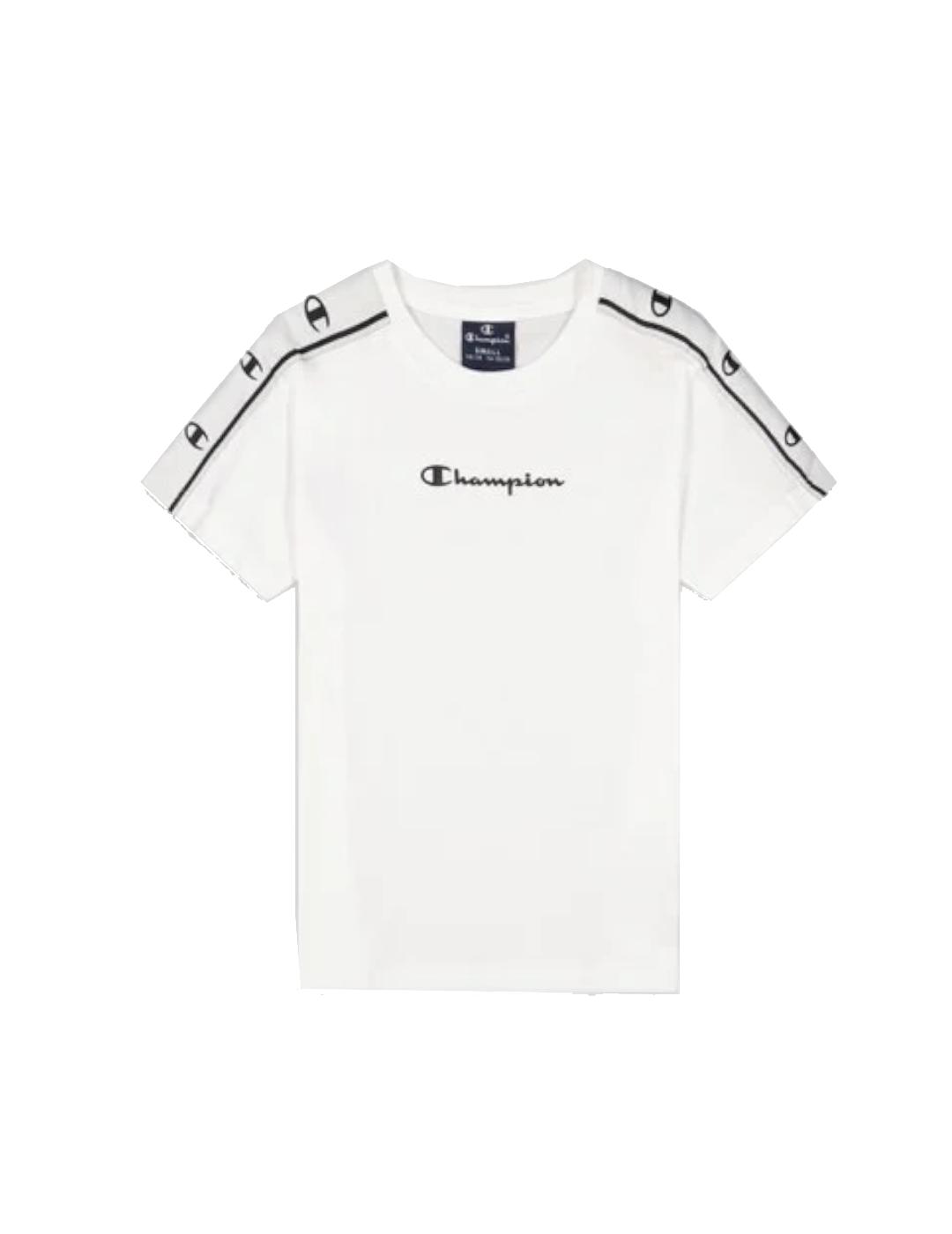 Champion - Camiseta Blanca de Algodón para Niño Marca Champion