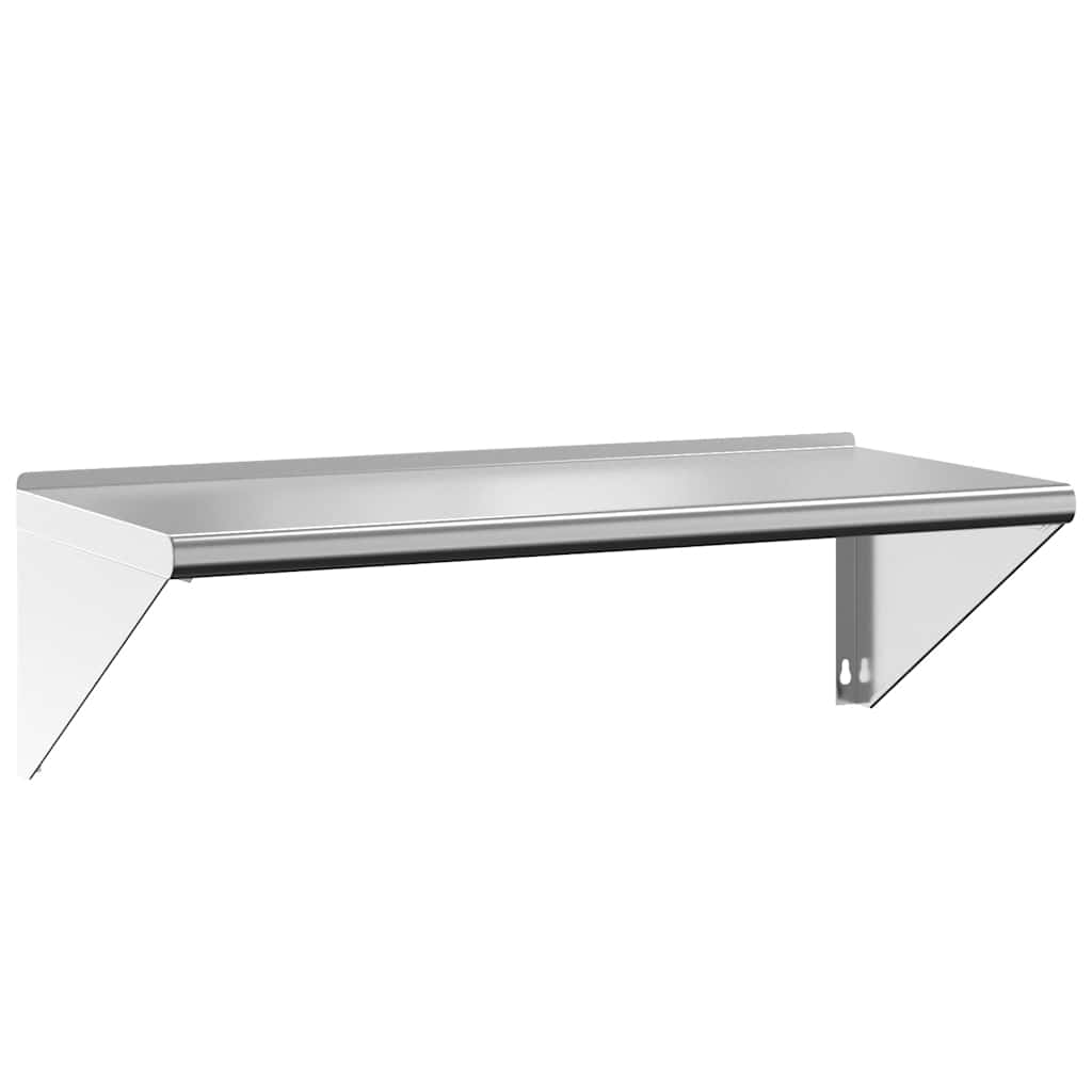 vidaXL Estante de pared acero inoxidable plateado 100x45x31 cm