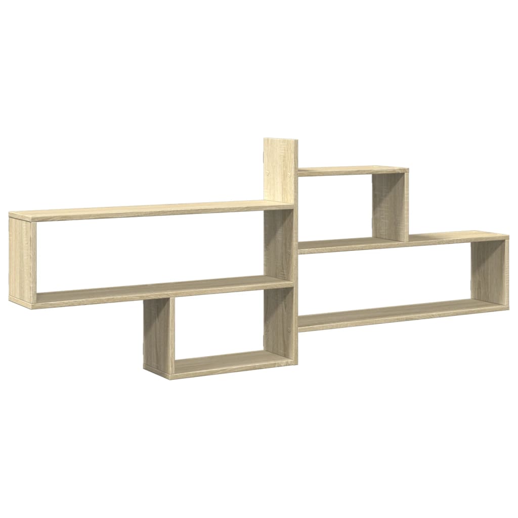 vidaXL Estantería pared madera ingeniería roble Sonoma 167,5x18x68 cm