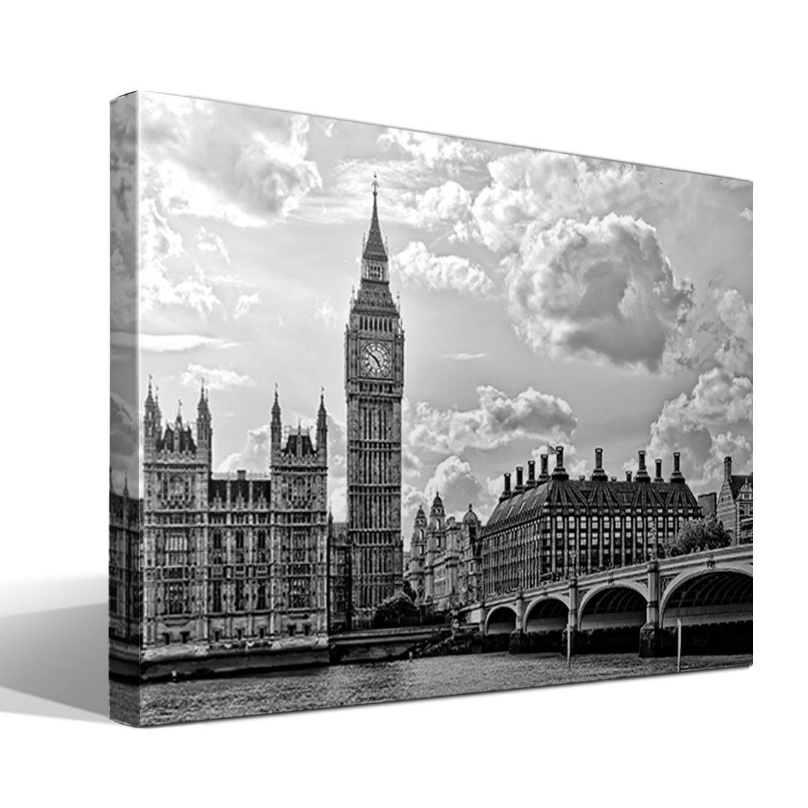 Cuadro Canvas Big Ben en Blanco y Negro - Calidad Superior
