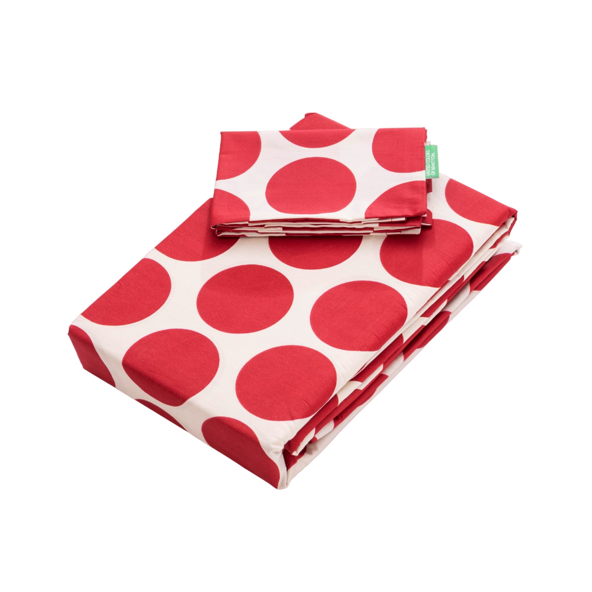 BENETTON Set de Cama Individual: Funda Nórdica (155x200cm c/ solapa 30cm) + Sábana Bajera (90x200 c/ 25cm solapa) + 1 Almohada (50x80cm) 100% Algodón