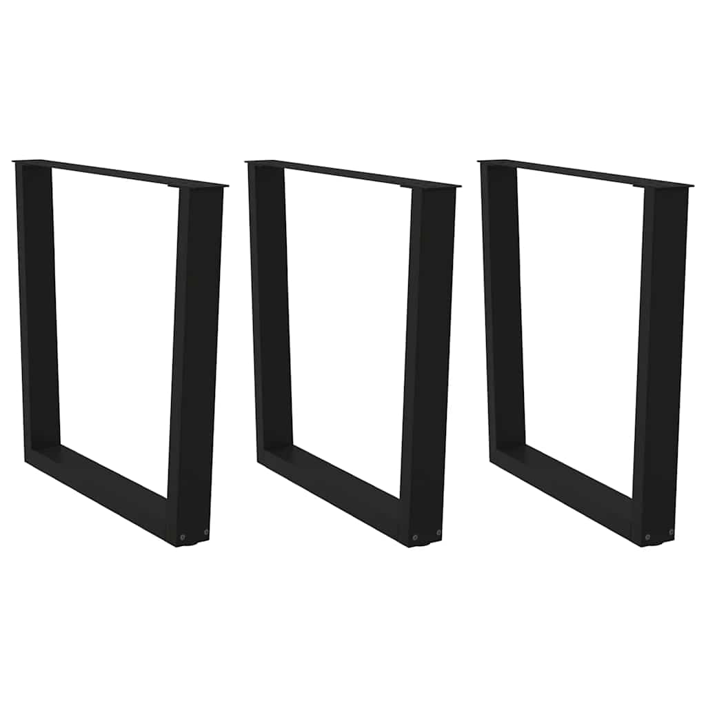vidaXL Patas para mesa de comedor en forma de V (3 unidades) 80 x (72-73,3) cm, acero