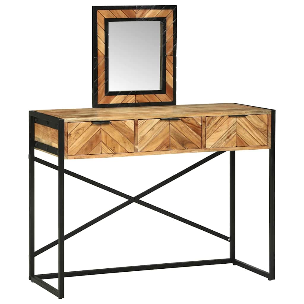vidaXL Mesa Tocador Marrón 100 x 40 x 120 cm Madera de Acacia Sólida