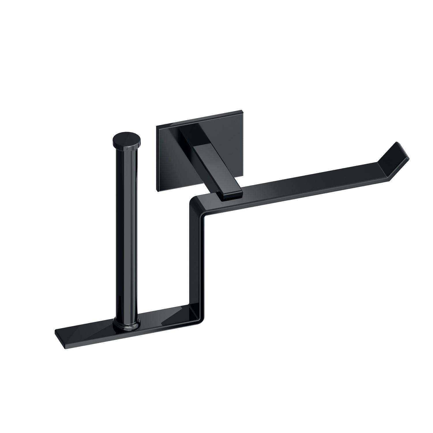 BELTRAN 10782 MONACO Portarrollo Con Repuesto Cromo Negro Adhesivo - ref: 064-10782
