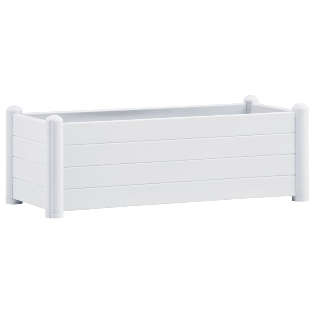 vidaXL Arriate elevado de jardín PP 100x43x35 cm Color Blanco,  Moca,  Antracita y mas