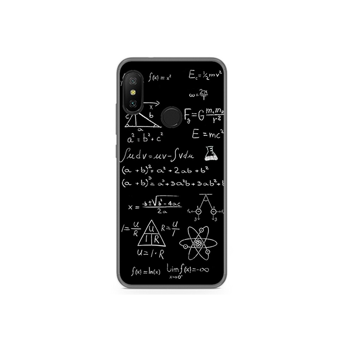 Tumundosmartphone Funda Gel Tpu para Xiaomi Redmi 6 Pro / Mi A2 Lite Diseño Formulas Dibujos