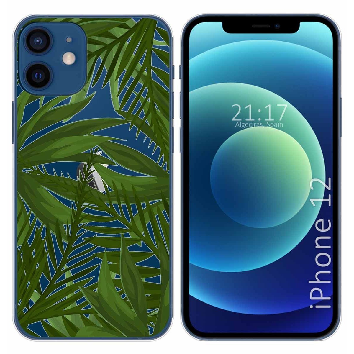 Tumundosmartphone Funda Gel Transparente para Iphone 12 / 12 Pro (6.1) diseño Jungla Dibujos