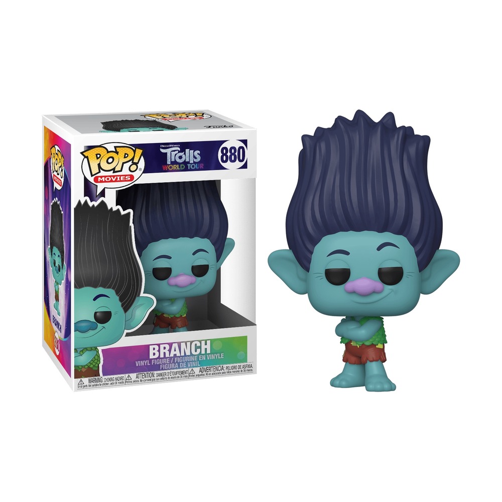 FUNKO POP! TROLLS 2: GIRA MUNDIAL - BRANCH, 47002, Nº 880, TIENDA CON LICENCIA OFICIAL, FIGURA, JUGUETE, CABEZÓN, VINILO, MUÑECO, PELÍCULA, DIBUJOS, MUSICAL