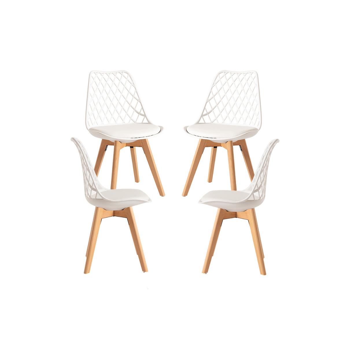 Regalos Miguel - Packs Sillas Comedor - Pack 4 Sillas Mima - Blanco
