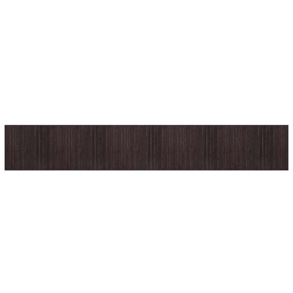 Vidaxl Alfombra Rectangular Bambú 80x1000 Cm Color Negro Natural Marrón