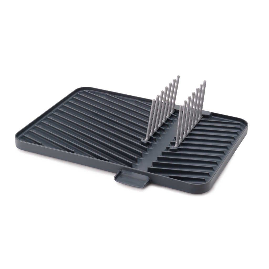 Escurreplatos Ajustable Flip-up™ de Joseph Joseph con Soporte Elevable para 6 Platos, Base Antideslizante y Caño Integrado para Fregadero